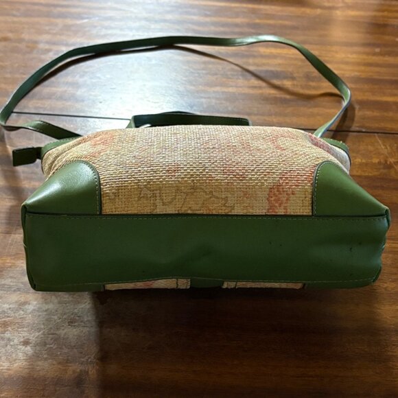 Vintage Etienne Aigner Crossbody Bag Floral Woven Faux Leather Adjustable Strap - Picture 5 of 16